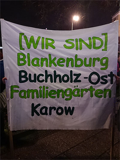 13.01.2020 Mahnwache BI Karow vor Stadtwerkstatt Berlin